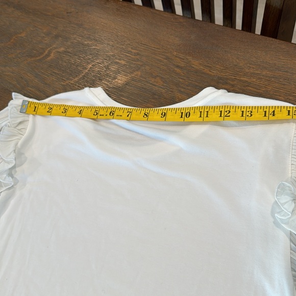 Elie Tahari Pleated Sleeve Top. Size L - Picture 7 of 10